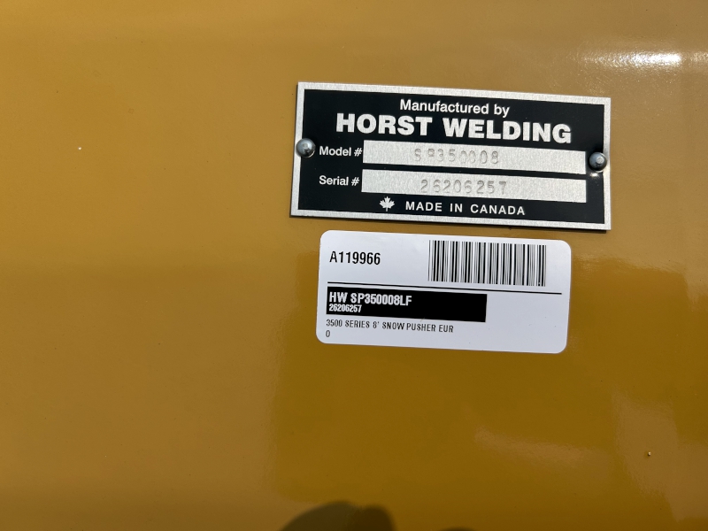 2026 HORST (HLA SNOW) SP350008LF SNOW PUSHER
