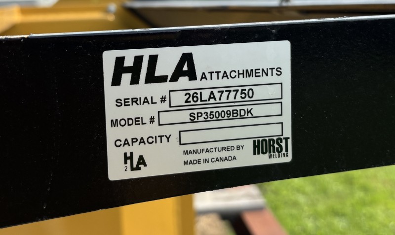 2026 HORST (HLA SNOW) SP350009LF SNOW PUSHER