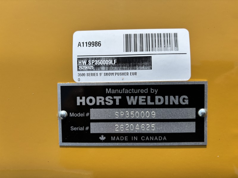 2026 HORST (HLA SNOW) SP350009LF SNOW PUSHER