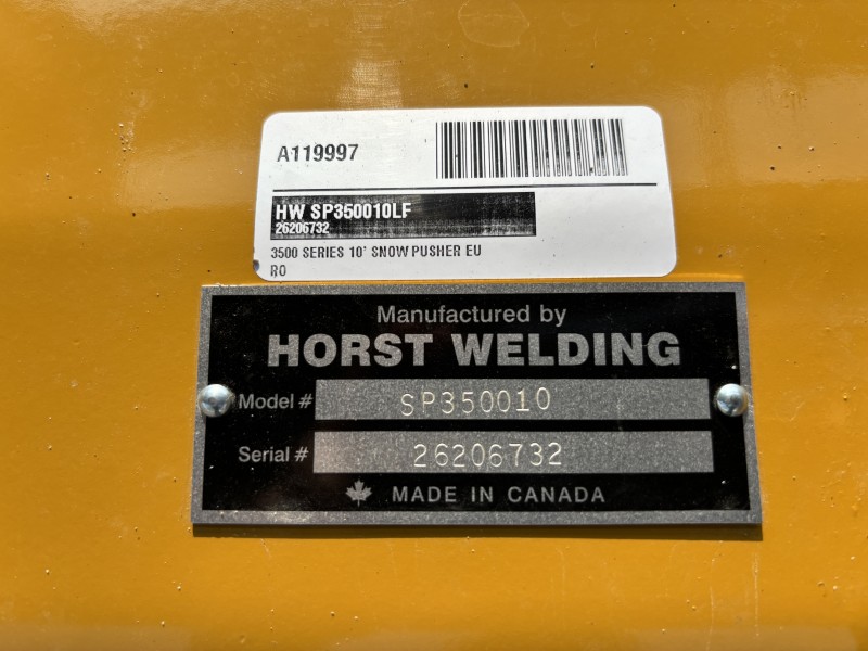 2026 HORST (HLA SNOW) SP350010LF SNOW PUSHER
