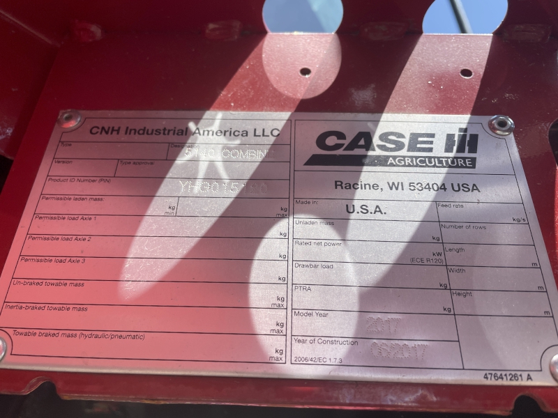 2017 CASE IH 5140 AXIAL-FLOW COMBINE