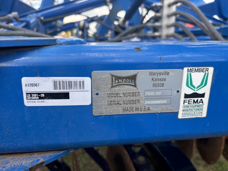 2010 LANDOLL 7431-29 VERTICAL TILLAGE