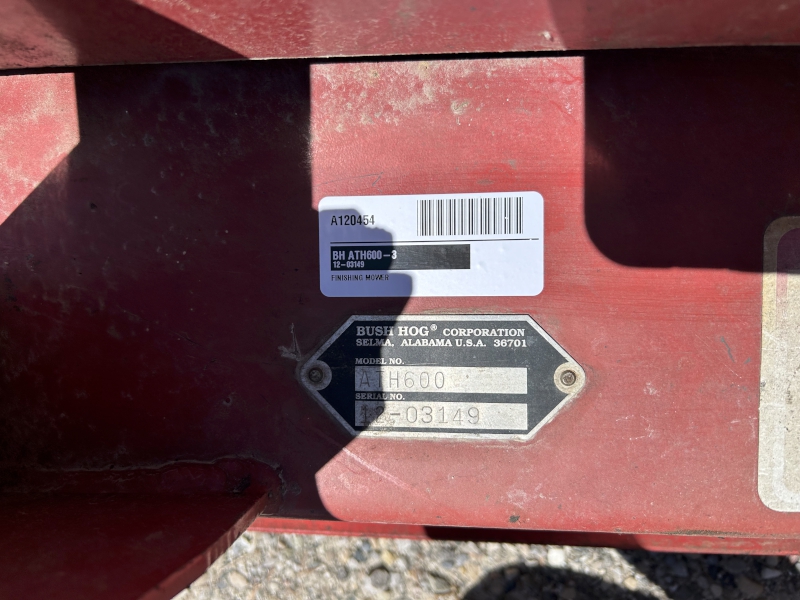 1998 BUSH HOG ATH600-3 FINISHING MOWER