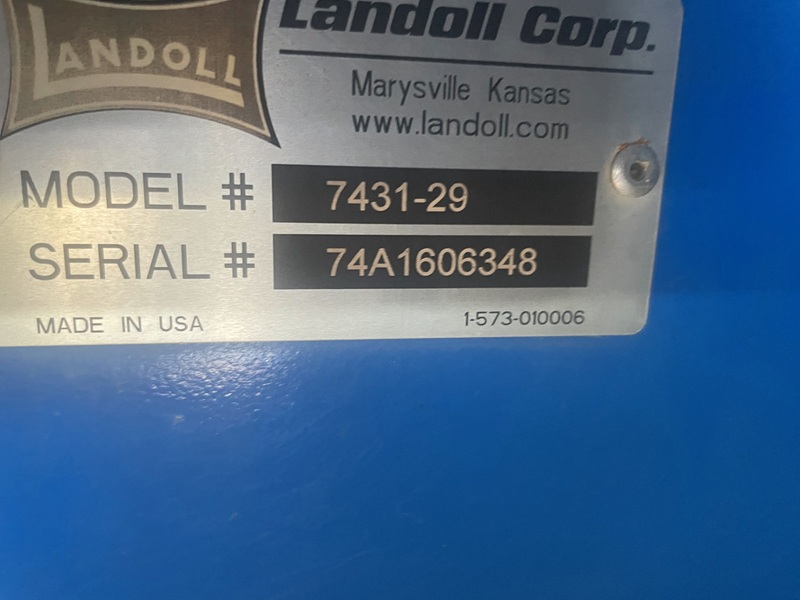 2016 LANDOLL 7431-29 VERTICAL TILLAGE