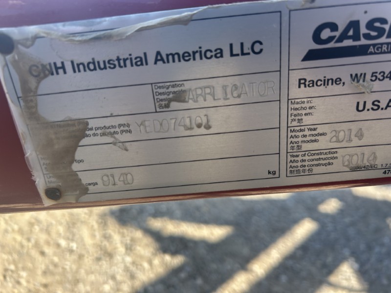 2014 CASE IH NUTRI-PLACER NP2800 LIQUID FERTILIZER APPLICATOR