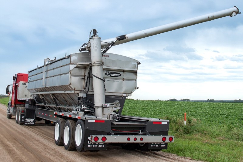 2026 BREHMER 32 FOOT OHDT OVERHEAD DISCHARGE TRAILER MOUNT FERTILIZER TENDER