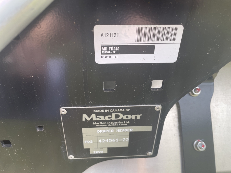 2022 MACDON FD240 FLEX DRAPER HEAD