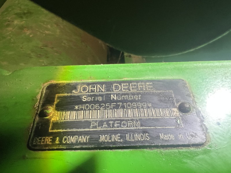 2005 JOHN DEERE 625F FLEX HEAD WITH CART