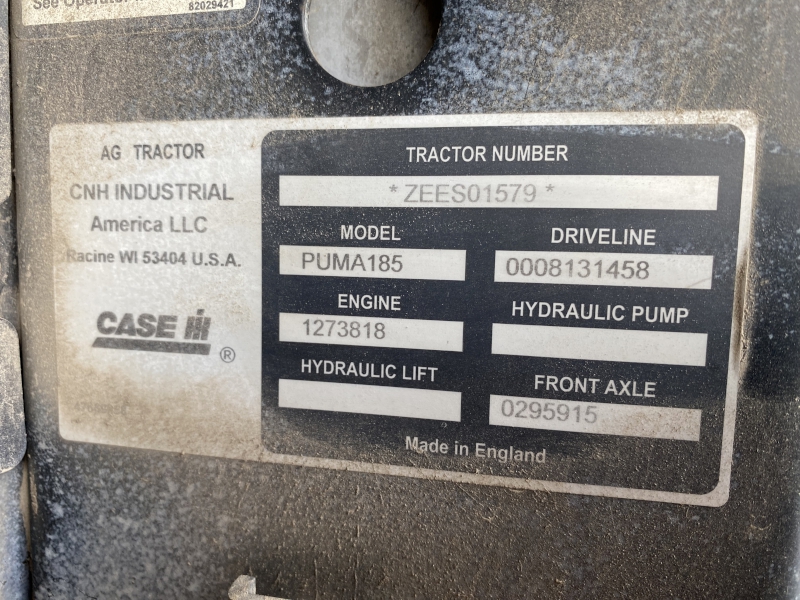 2014 CASE IH PUMA 185 TRACTOR