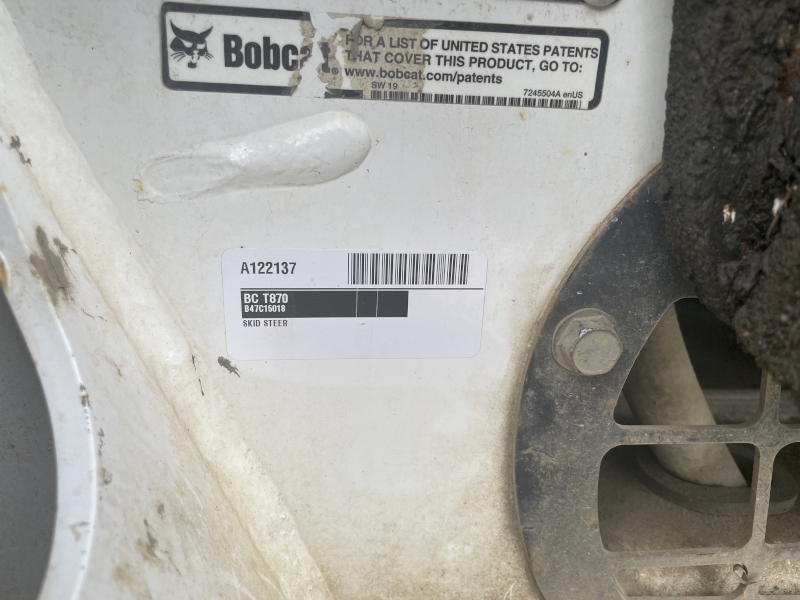 2020 BOBCAT T870 COMPACT TRACK LOADER