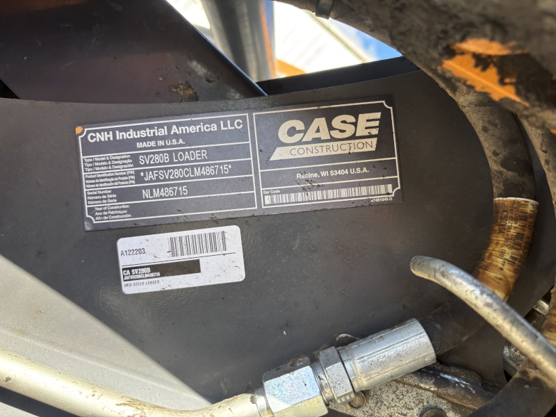 2021 CASE SV280B SKID STEER LOADER