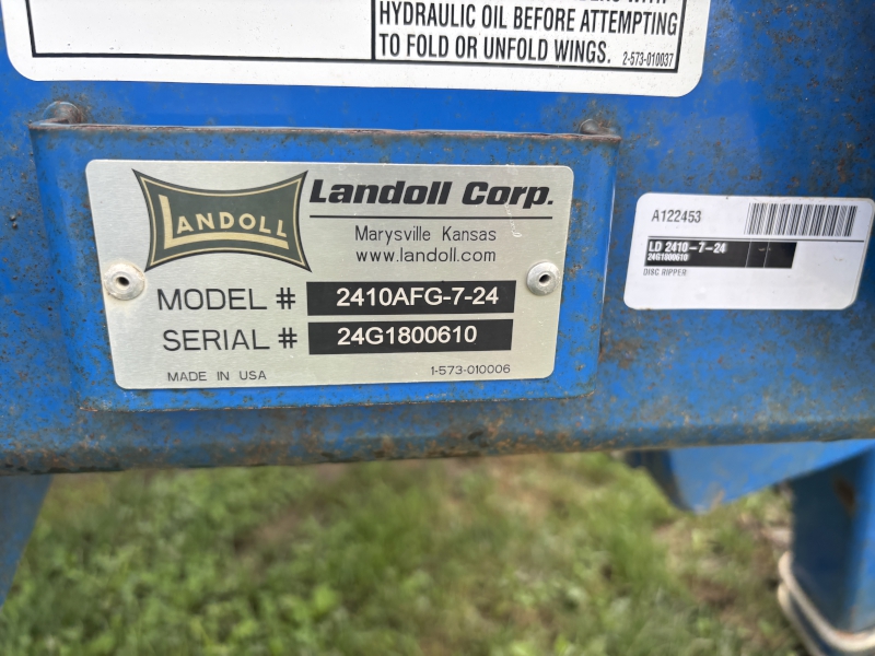 2018 LANDOLL 2410-7-24 WEATHERPROOFER DISC RIPPER