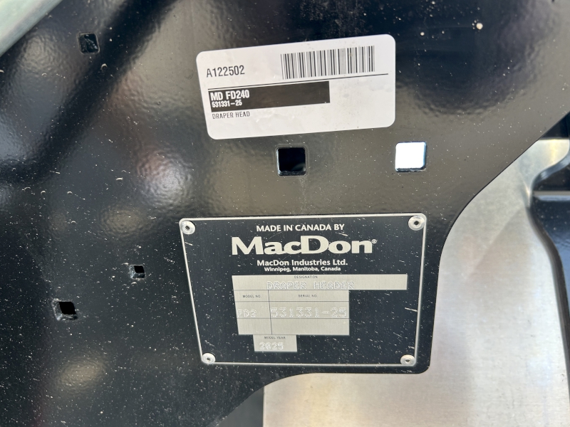 2025 MACDON FD240 DRAPER HEAD