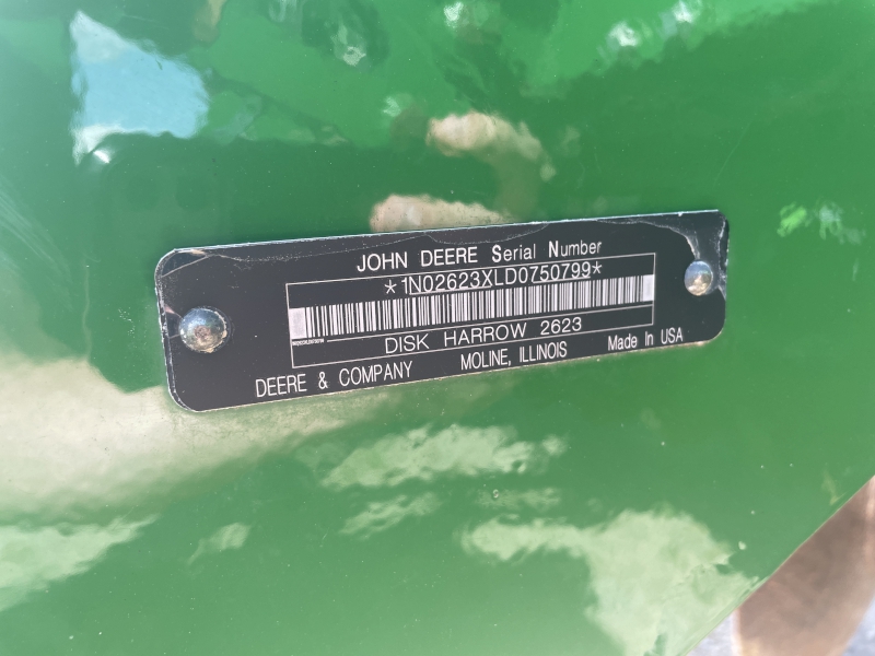 2013 JOHN DEERE 2623 DISC HARROW