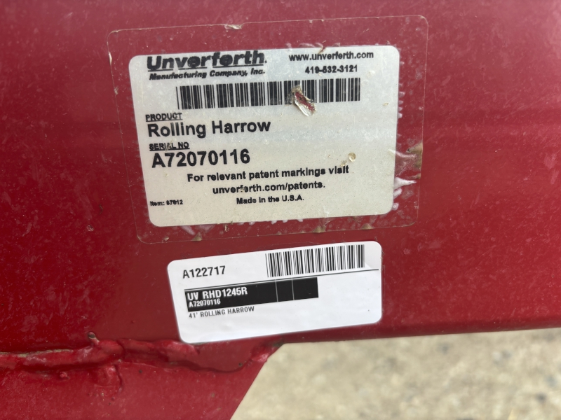 2024 UNVERFERTH RHD1245R DOUBLE ROLLING HARROW