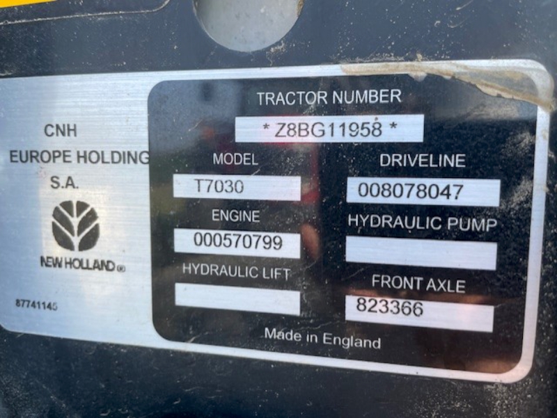 2008 NEW HOLLAND T7030 TRACTOR