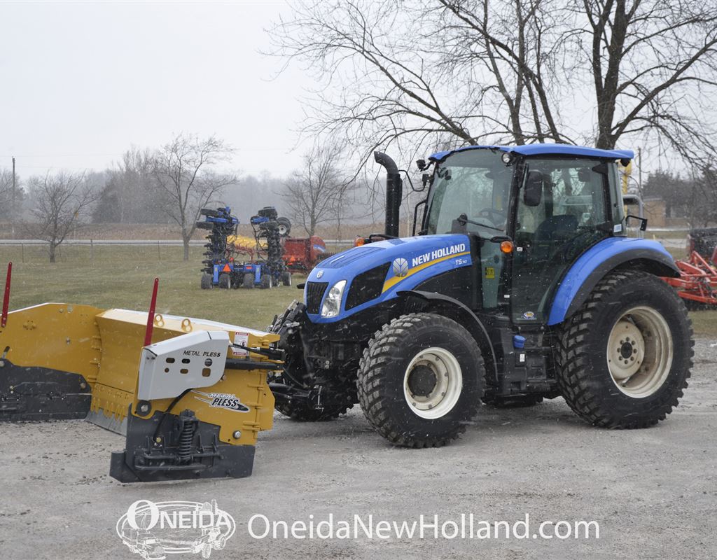 Tractors  Used 2018 New Holland T5.110 Tractor with Snow Blade Photo