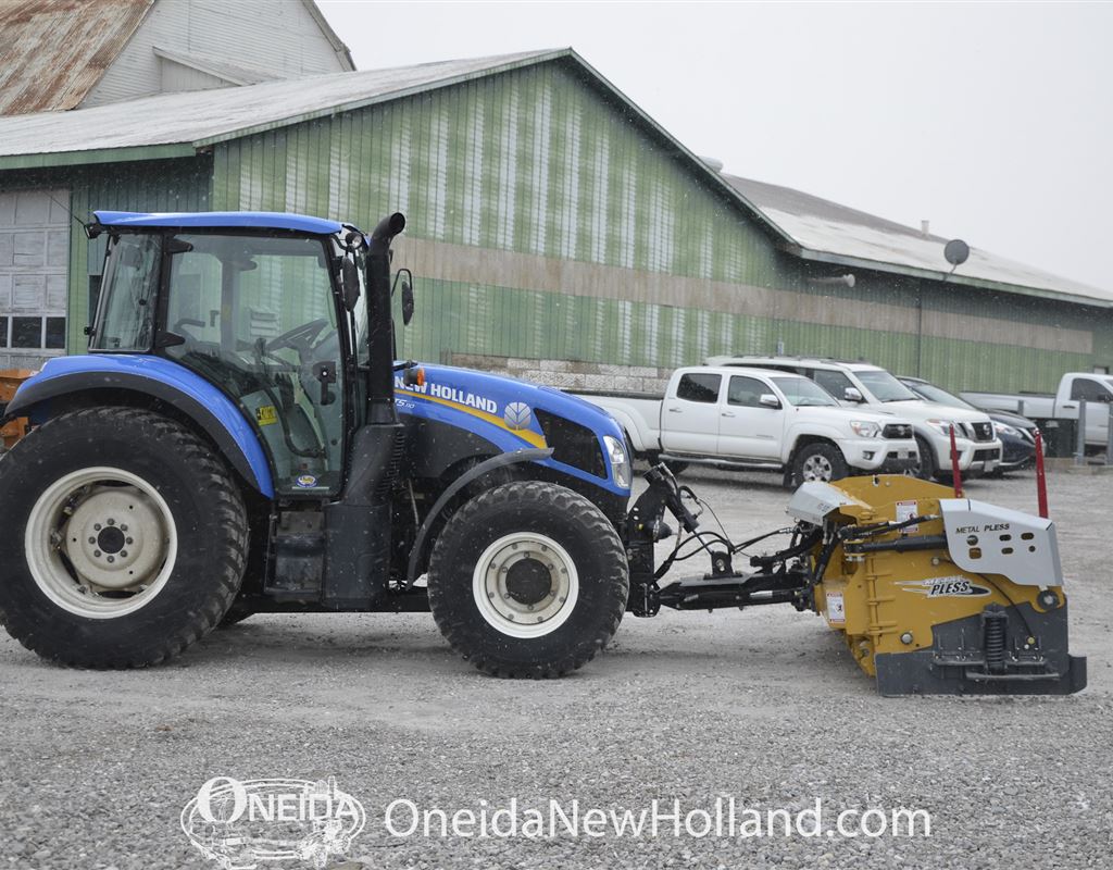 Used 2018 New Holland T5.110 Tractor with Snow Blade