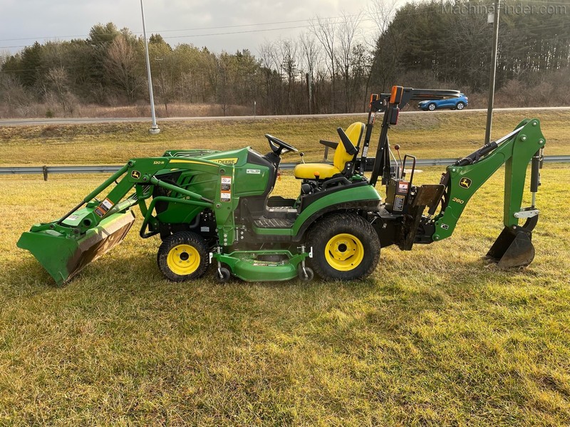 Property Maintenance  2017 John Deere 1025R Compact Tractor Loader Mower Backhoe Photo