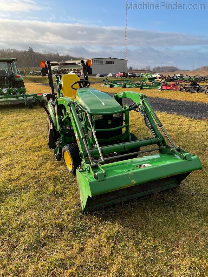 Property Maintenance  2017 John Deere 1025R Compact Tractor Loader Mower Backhoe Photo