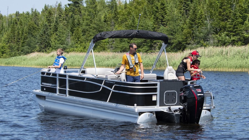 Princecraft Boats  2023 Sportfisher 23-2RS Sport Configuration Black Pontoon Boat with150HP Mercury 4 Stroke Engine Photo