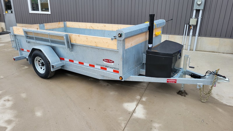 6x10 2.5 Ton Galvanized Dump Trailer - EASY TO TOW