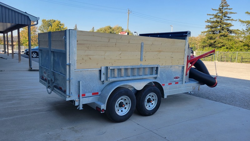 Hydraulic Dump  Leaf Vac Galvanized Dump Trailer Photo