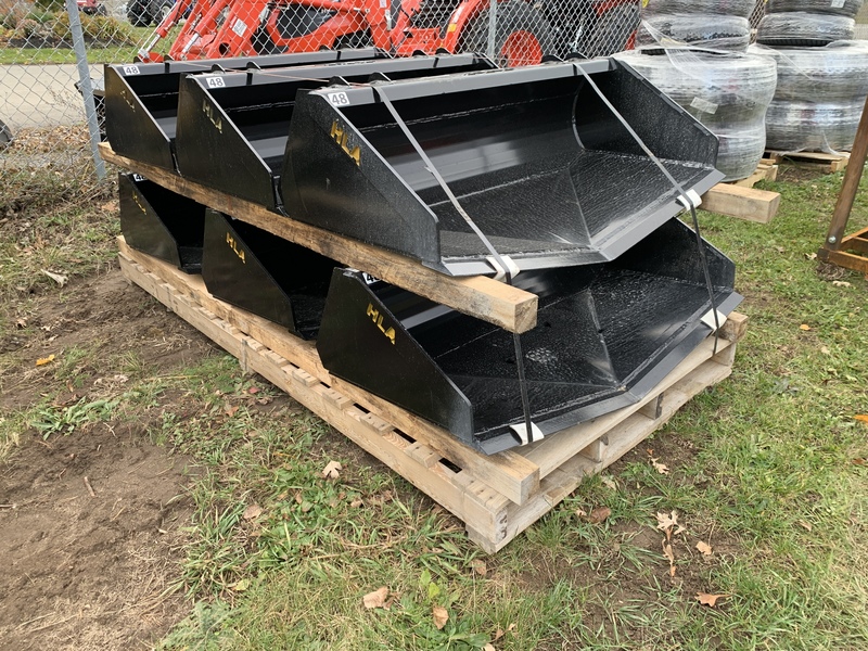 HLA custom swale V  buckets for skid steer 