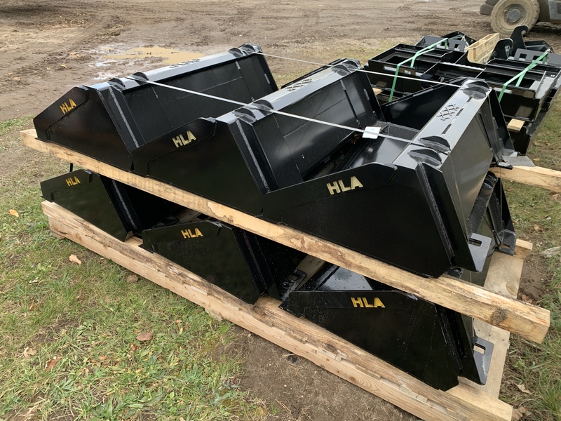 HLA custom swale V  buckets for skid steer 