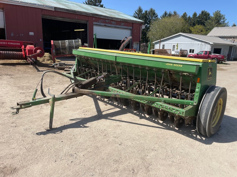 Planting  John Deere 8350 Seed Drill - 21 Run - Double Discs - Press Wheels - Grass Fertilizer Photo