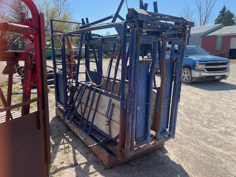 Hay/Forage/Livestock  Cattle Squeeze Chute with Panels Photo