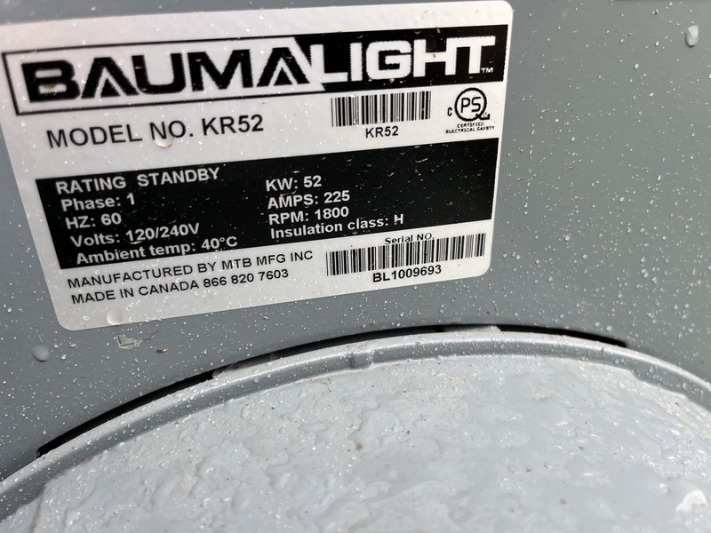 Baumalight PTO Generator for sale-like new 