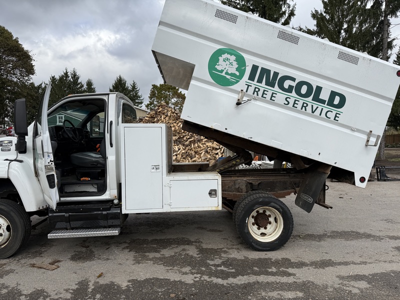 Chev 5500 Truck w/woodchip box for sale 