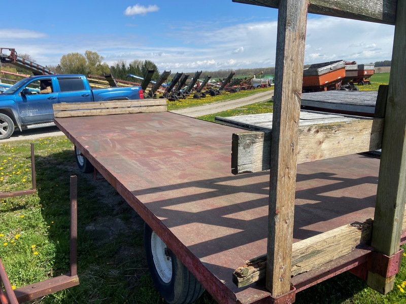 Hay/Forage/Livestock  20' x 8' Bale Wagon w/ Steel Floor Photo