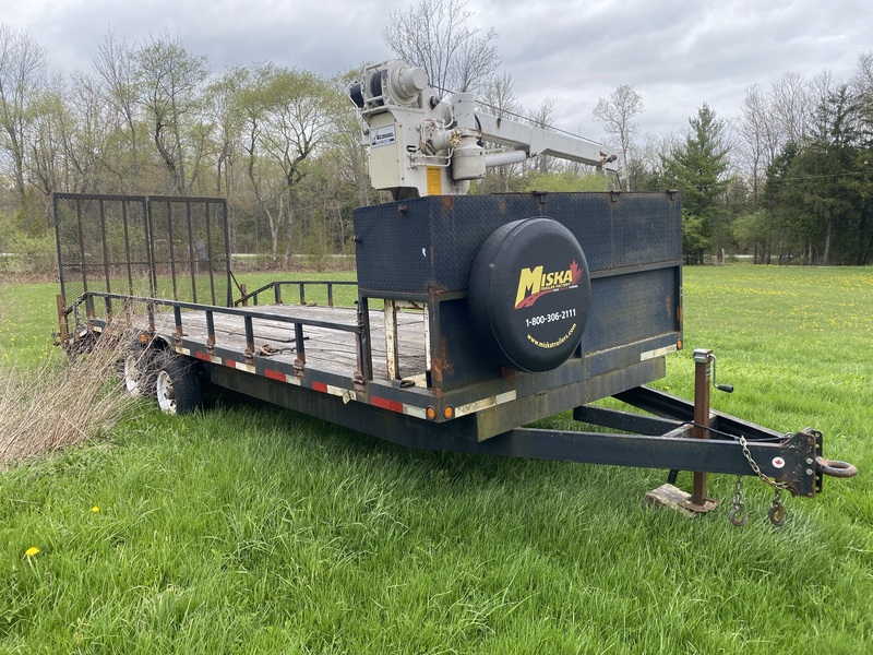 Trailer with crane for sale 