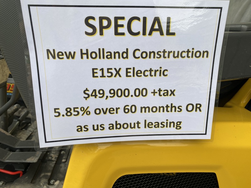New Holland E15X Mini Excavator - ELECTRIC